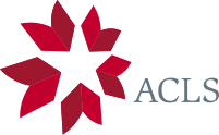 American Council of Learned Societies (ACLS) logo, a five petaled red flower next to the acronym ACLS in gray