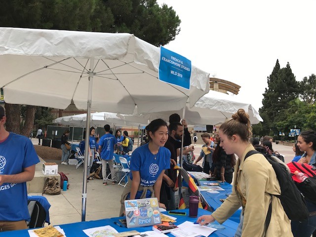 People attending World Languages Day at UCLA