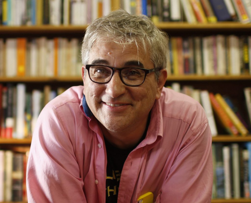David Kipen in his bookstore, Libros Schmibros.