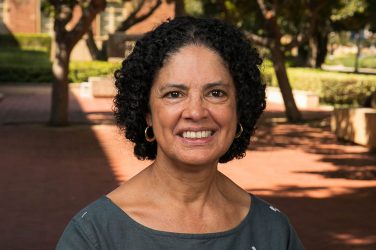 Portrait of Jenny Sharpe on UCLA campus