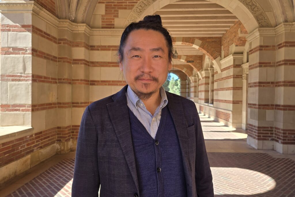 Portrait of Sixiang Wang outside of Royce Hall