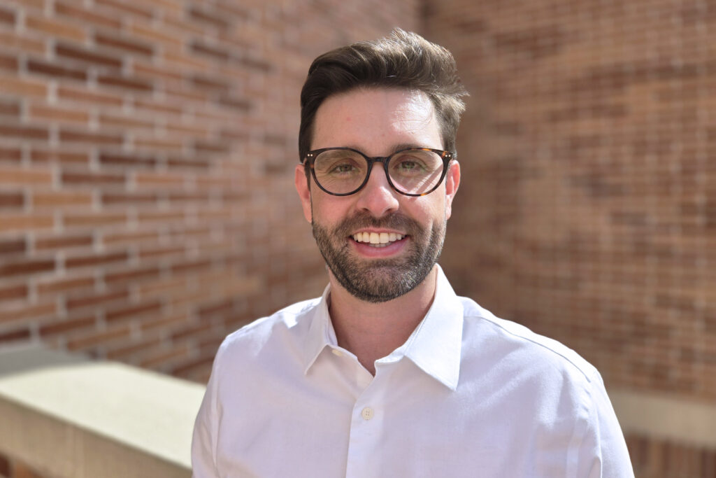 Thiago Puglieri outside of the UCLA Fowler Museum